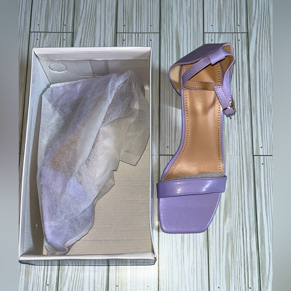 Purple high heels